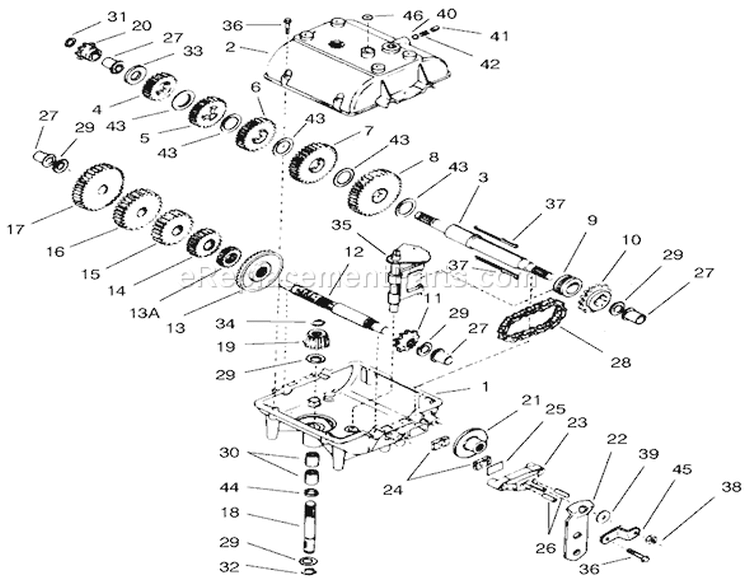Page O Diagram and Parts List for 70040 7900579-7999999 - 1997 Toro Lawn Tractor