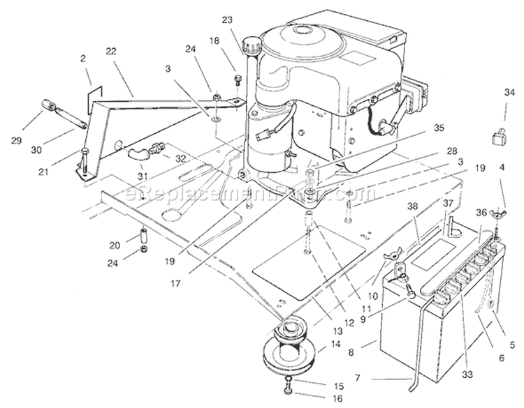 Page D Diagram and Parts List for 70044 9900001-9999999 - 1999 Toro Lawn Tractor