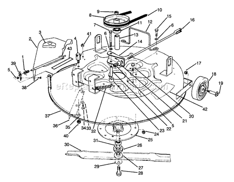 Frame Assembly Diagram and Parts List for 70060 39000001-39999999 - 1993 Toro Lawn Tractor