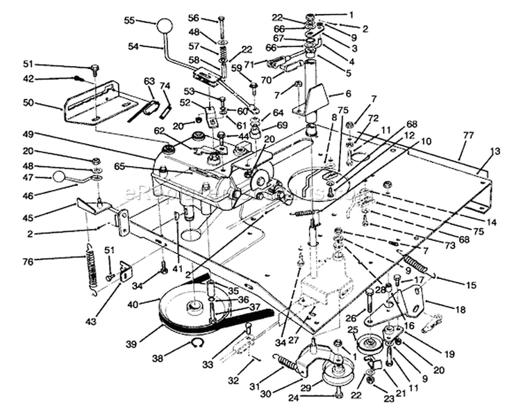 Transmission Model 700-025 Diagram and Parts List for 70060 39000001-39999999 - 1993 Toro Lawn Tractor