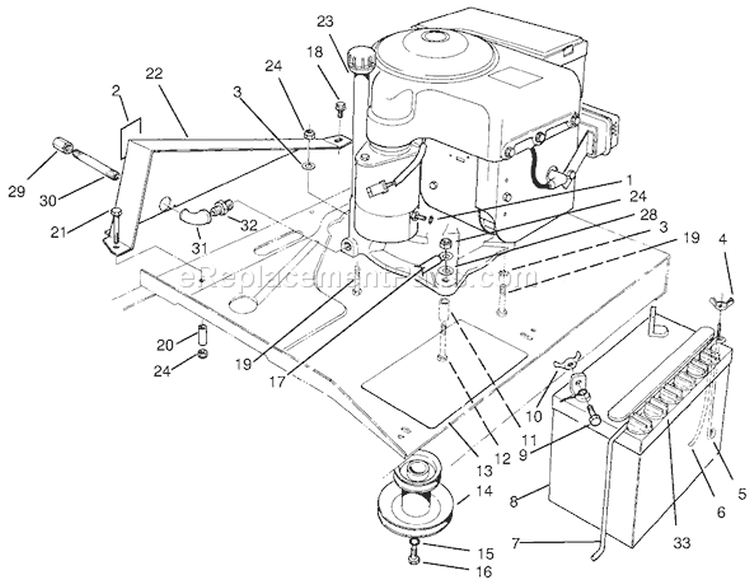 Page F Diagram and Parts List for 70060 59000001-59999999 - 1995 Toro Lawn Tractor