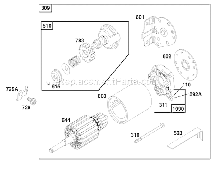 Engine Briggs & Stratton Model 195707-0421-El Diagram and Parts List for 70060 89000001-89999999 - 1998 Toro Lawn Tractor