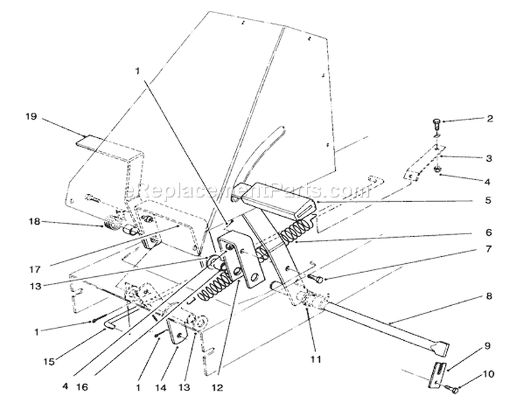 Brake & Clutch Assembly Diagram and Parts List for 70081 7900001-7999999 - 1997 Toro Lawn Tractor