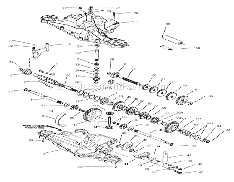 Peerless Transaxle Model No. 915-019 Diagram and Parts List for 70082 8900001-8999999 - 1998 Toro Lawn Tractor