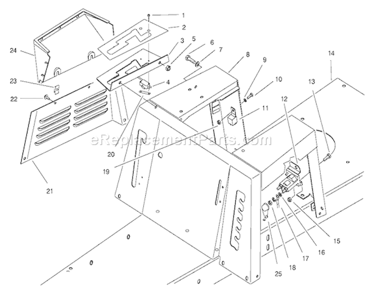 Seat Body & Side Panel Assembly Diagram and Parts List for 70082 8900001-8999999 - 1998 Toro Lawn Tractor