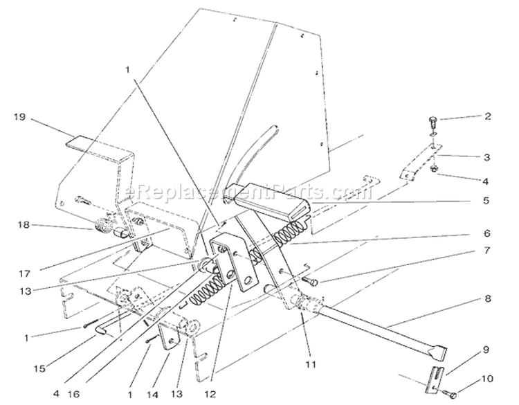 Brake & Clutch Assembly Diagram and Parts List for 70089 220000001-220999999 - 2002 Toro Lawn Tractor