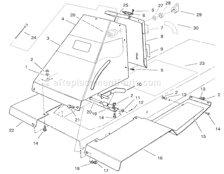 Front Tower Assembly Diagram and Parts List for 70089 220000001-220999999 - 2002 Toro Lawn Tractor