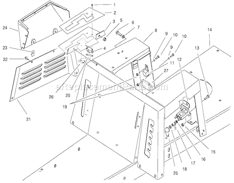 Seat Body & Side Panel Assembly Diagram and Parts List for 70089 220000001-220999999 - 2002 Toro Lawn Tractor