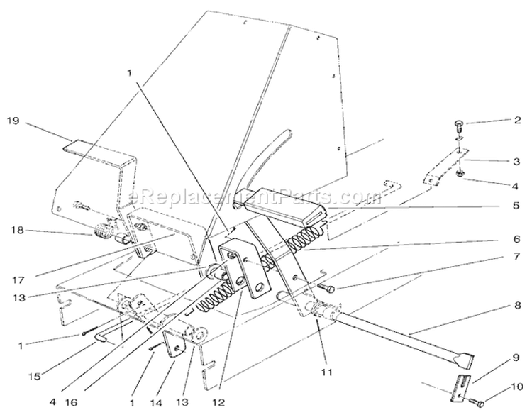 Brake & Clutch Assembly Diagram and Parts List for 70089 9900001-9999999 - 1999 Toro Lawn Tractor