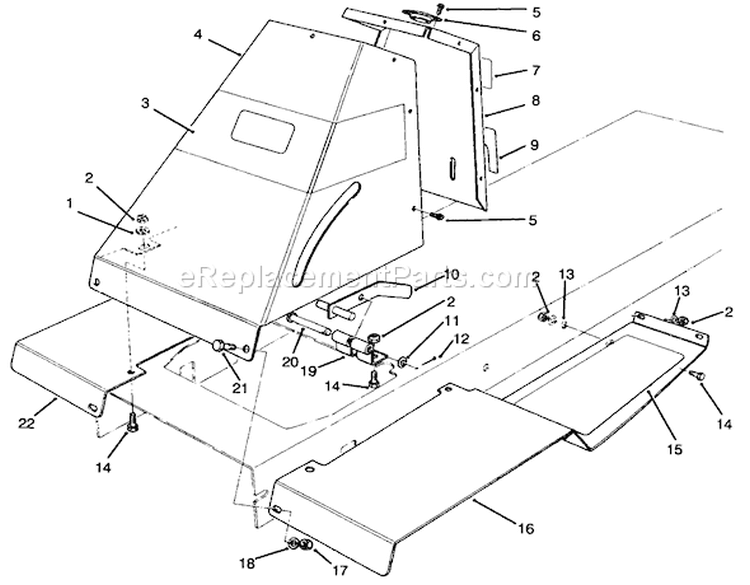 Front Tower Assembly Diagram and Parts List for 70120 4900001-4999999 - 1994 Toro Lawn Tractor