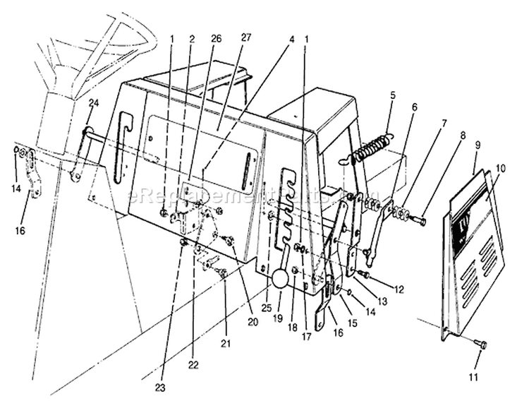 Linkage Assembly Diagram and Parts List for 70120 4900001-4999999 - 1994 Toro Lawn Tractor