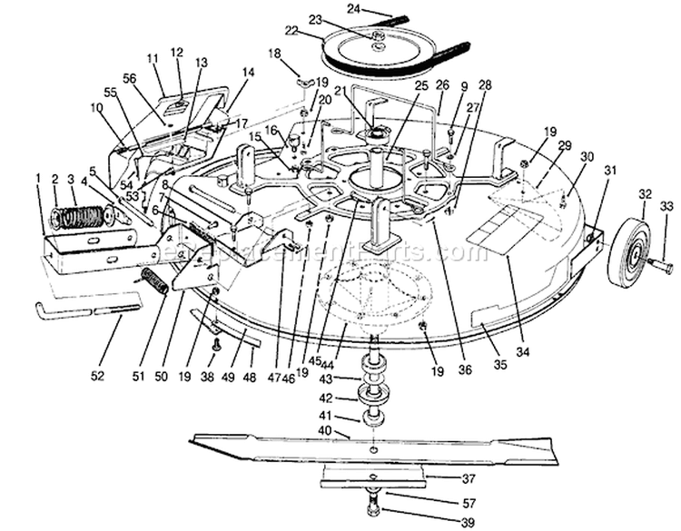 Mower Assembly-Recycler Diagram and Parts List for 70120 4900001-4999999 - 1994 Toro Lawn Tractor