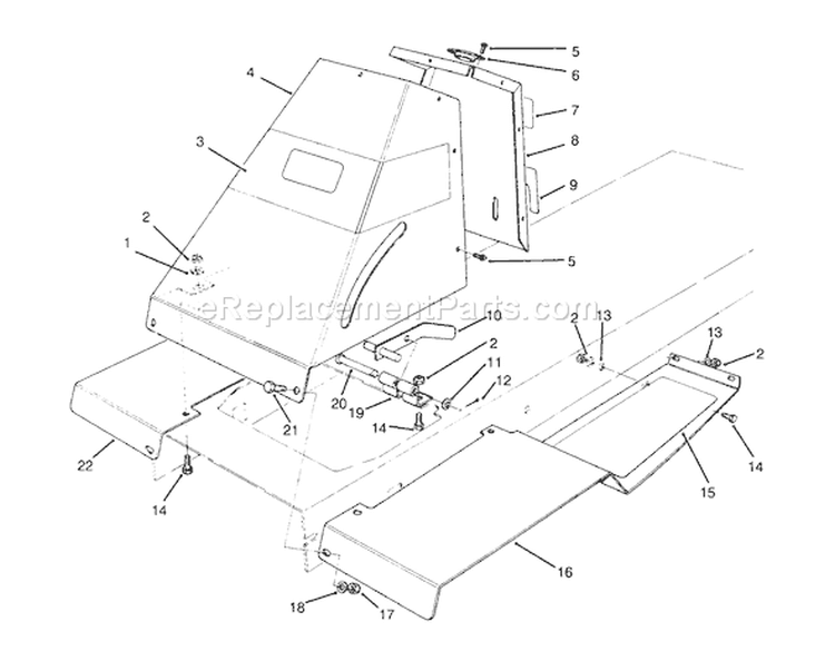 Front Tower Assembly Diagram and Parts List for 70080 5900001-5999999 - 1995 Toro Lawn Tractor
