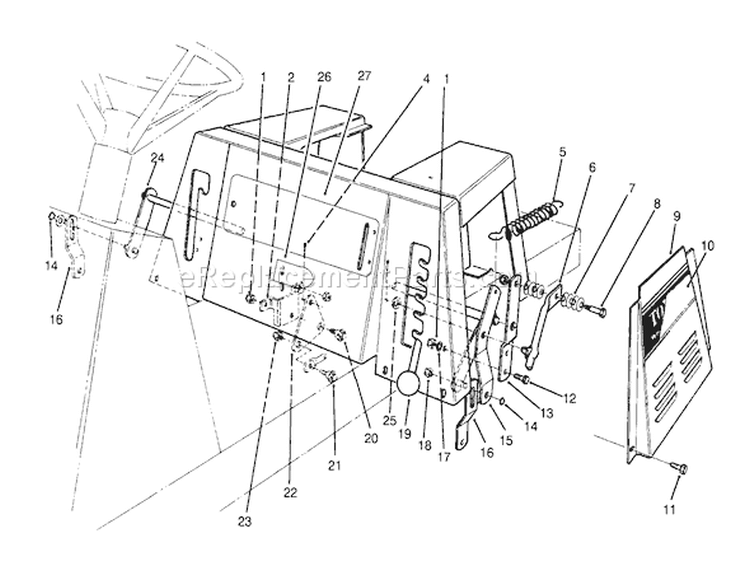 Linkage Assembly Diagram and Parts List for 70080 5900001-5999999 - 1995 Toro Lawn Tractor