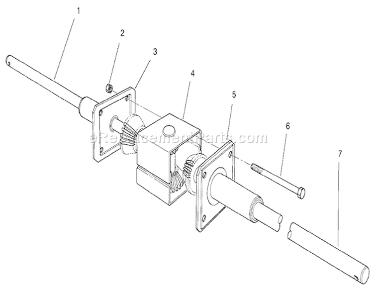 Differential Assembly Diagram and Parts List for 70122 200000001-200999999 - 2000 Toro Lawn Tractor