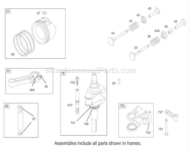 Crankshaft Assembly Engine Briggs and Stratton Diagram and Parts List for 70125 220000001-220999999 - 2002 Toro Lawn Tractor