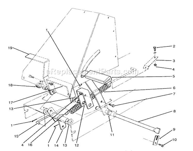 Brake & Clutch Assembly Diagram and Parts List for 70140 3900001-3999999 - 1993 Toro Lawn Tractor
