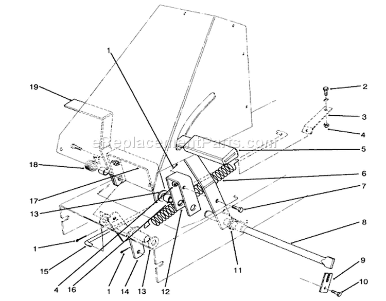 Brake & Clutch Assembly Diagram and Parts List for 70100 49000001-49999999 - 1994 Toro Lawn Tractor