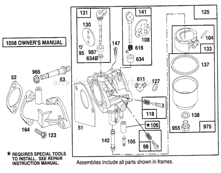 Page E Diagram and Parts List for 70100 49000001-49999999 - 1994 Toro Lawn Tractor