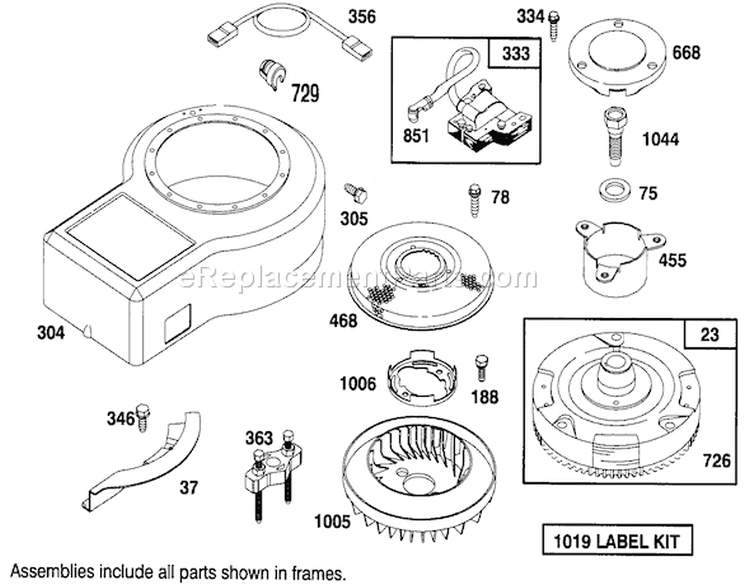 Page H Diagram and Parts List for 70100 49000001-49999999 - 1994 Toro Lawn Tractor