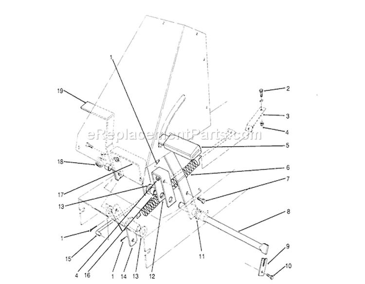 Brake & Clutch Assembly Diagram and Parts List for 70142 59000001-59999999 - 1995 Toro Lawn Tractor