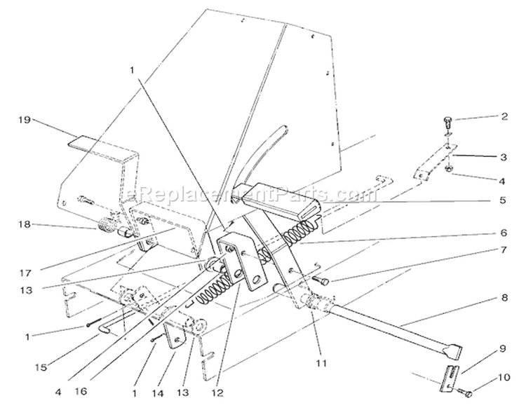Brake & Clutch Assembly Diagram and Parts List for 70171 210000001-210999999 - 2001 Toro Lawn Tractor