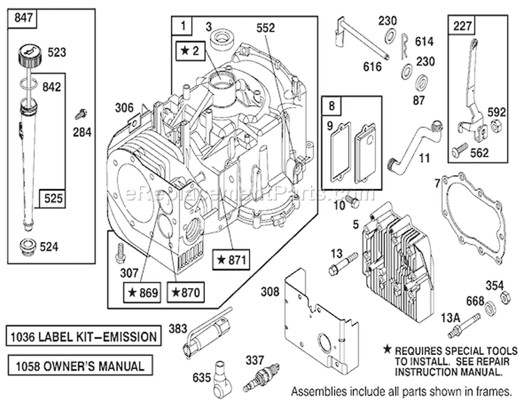 Engine Diagram and Parts List for 70171 210000001-210999999 - 2001 Toro Lawn Tractor