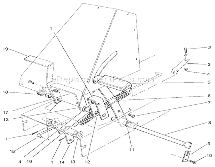 Brake & Clutch Assembly Diagram and Parts List for 70171 200000001-200999999 - 2000 Toro Lawn Tractor