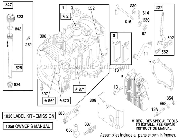 Engine Diagram and Parts List for 70171 200000001-200999999 - 2000 Toro Lawn Tractor