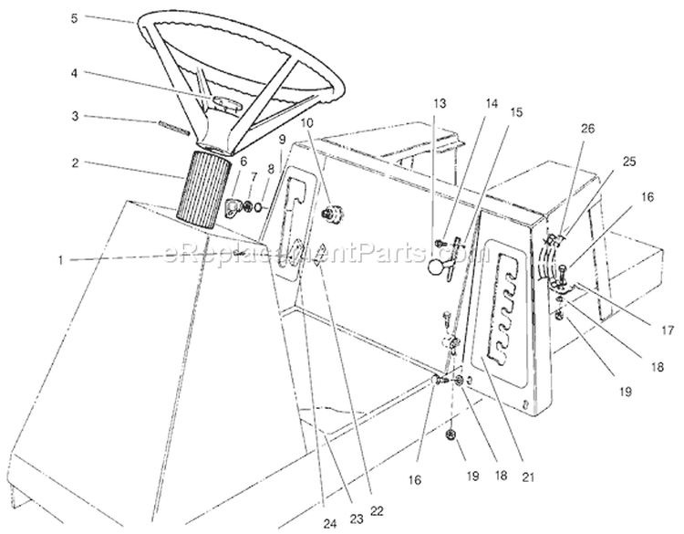 Steering Wheel, Swithes & Decals Diagram and Parts List for 70183 7900001-7999999 - 1997 Toro Lawn Tractor