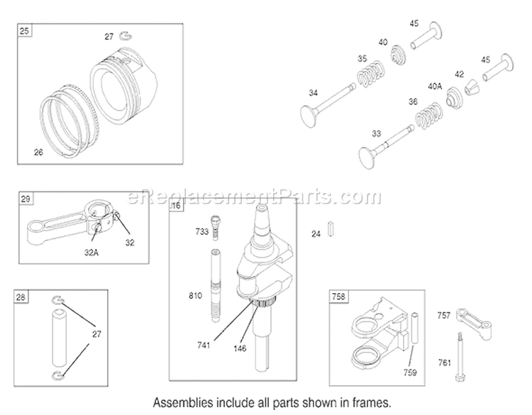 Crankshaft Assembly Engine Diagram and Parts List for 70184 220000001-220999999 - 2002 Toro Lawn Tractor
