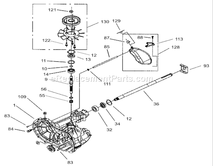 Hydro Transaxle-Assembly No. 106-1840 (continued) Diagram and Parts List for 70186 260000001-260999999 - 2006 Toro Lawn Tractor