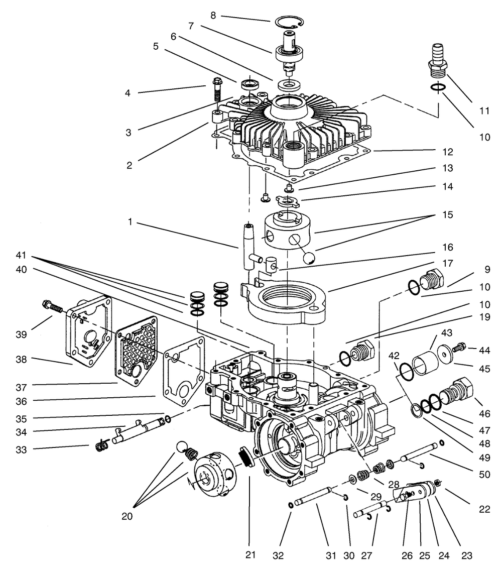 Transmission Assembly Eaton Model 781-016 Diagram and Parts List for 74120 490001 - 499999 Toro Lawn Tractor