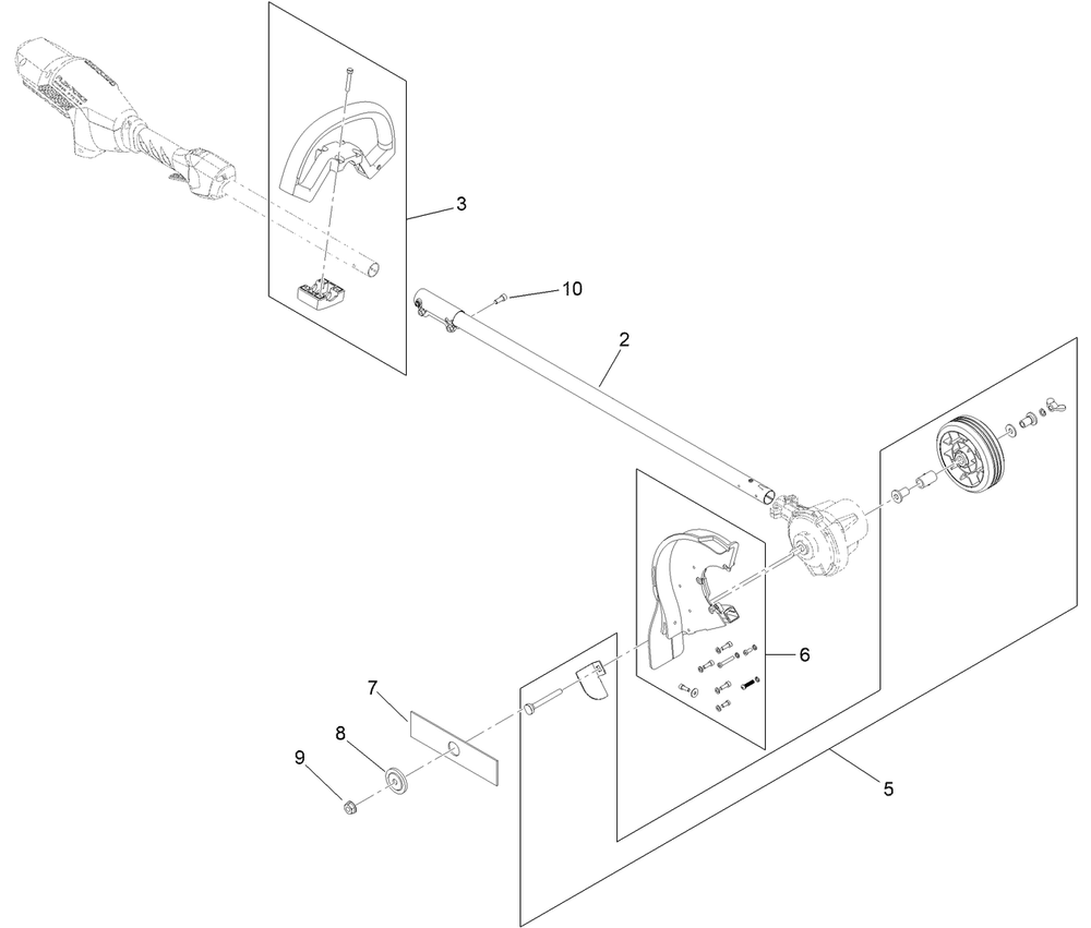 Cordless 60v Stick Edger Assembly Diagram and Parts List for 51833T 322000001 - 322999999 Toro Edger