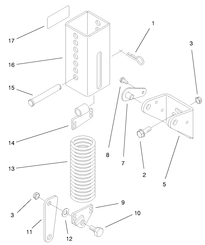 Counter Balance Diagram and Parts List for 30555 90001 - 99999 Toro Lawn Mower