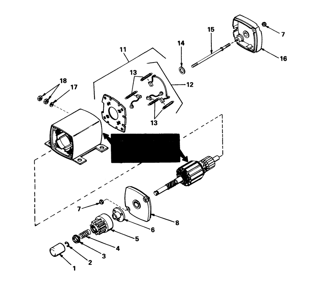 12 Volt Electric Starter No. 33606 Diagram and Parts List for 56036 6000001 - 6999999 Toro Lawn Tractor