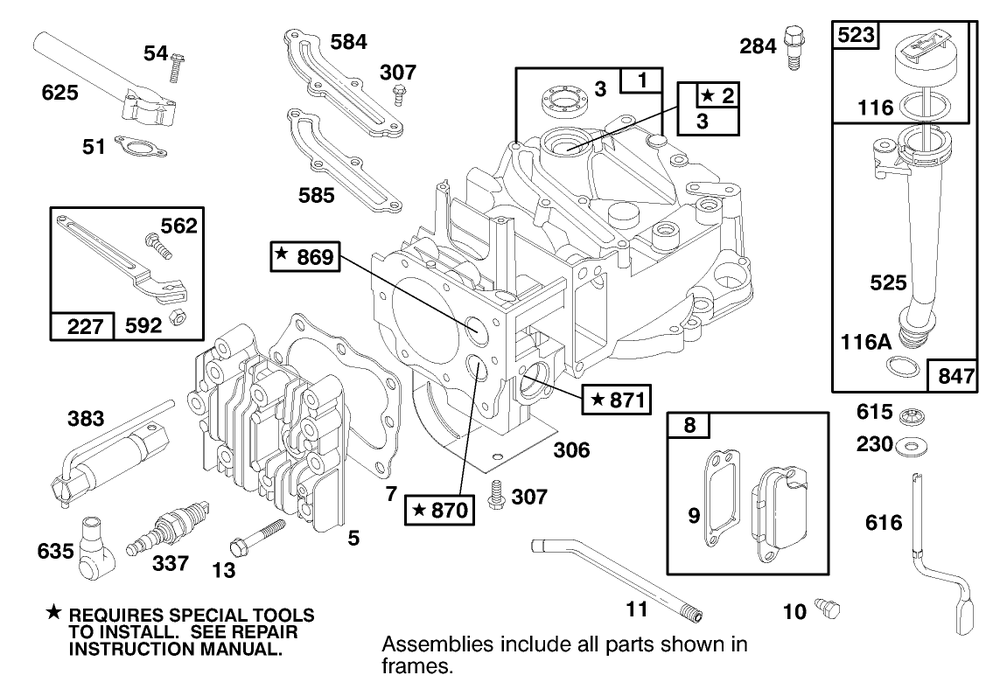 Engine Briggs & Stratton Model 12f802-1750-E1 Diagram and Parts List for 20776 8900001 - 8999999 Toro Lawn Mower