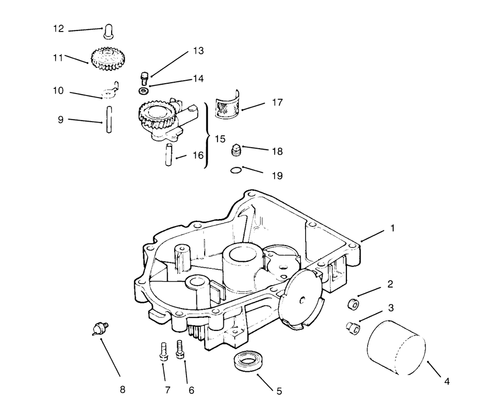 Oil Pan/Lubrication (Kohler Engine Cv16s-Ps61514) Diagram and Parts List for 72103 5900001 - 5900600 Toro Lawn Tractor