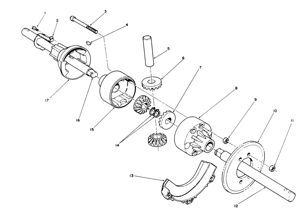 Differential Kit Modle No. 38038 (Optional) Diagram and Parts List for 38566 1000001 - 1999999 Toro Snow Blower