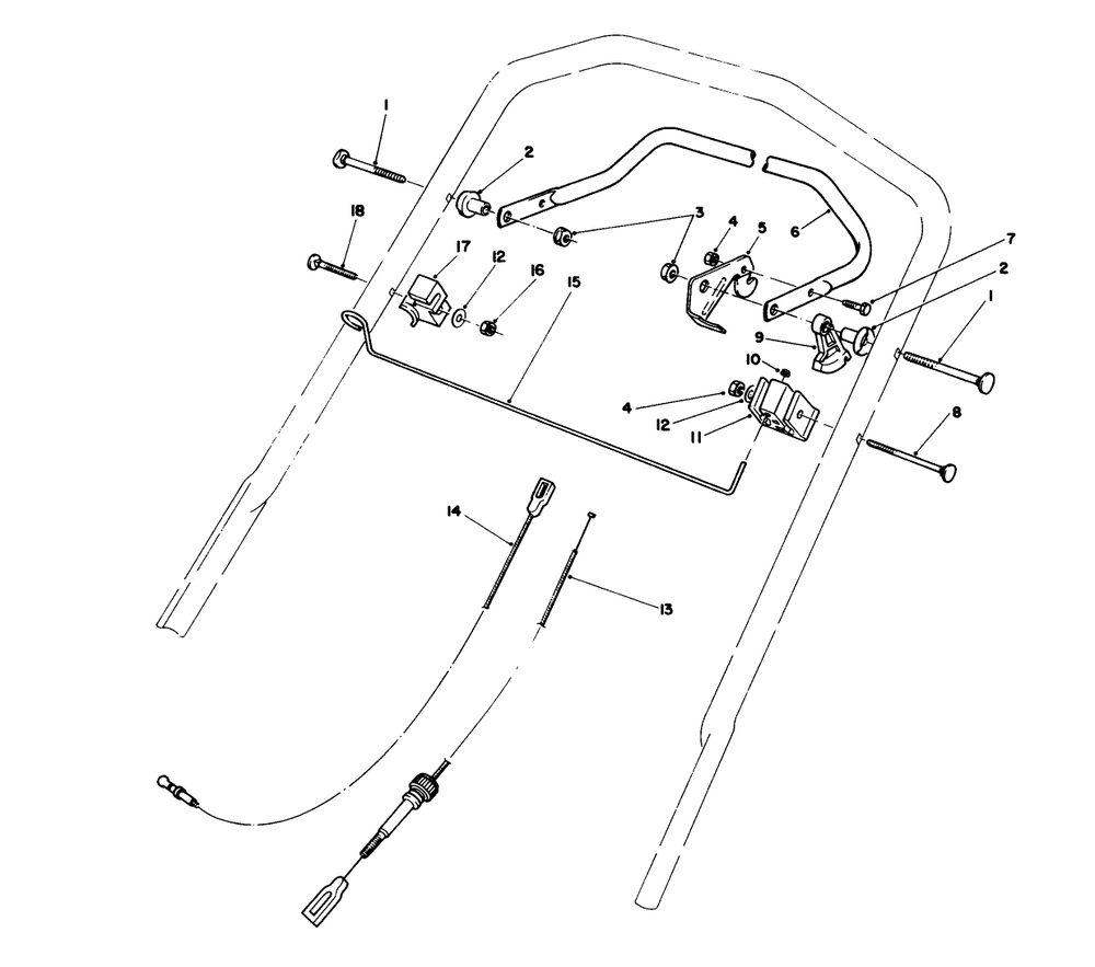 Traction Control Assembly Diagram and Parts List for 20620 8000001 - 8999999 Toro Lawn Mower