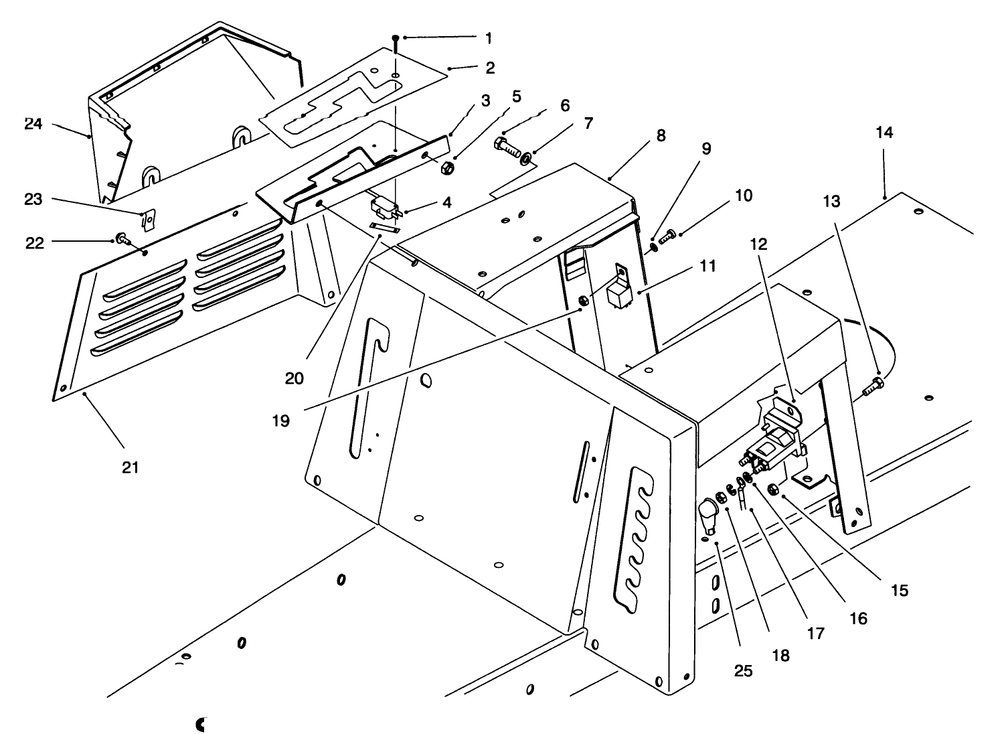 Seat Body & Side Panel Assembly Diagram and Parts List for 70081 6900001 - 6999999 Toro Lawn Tractor