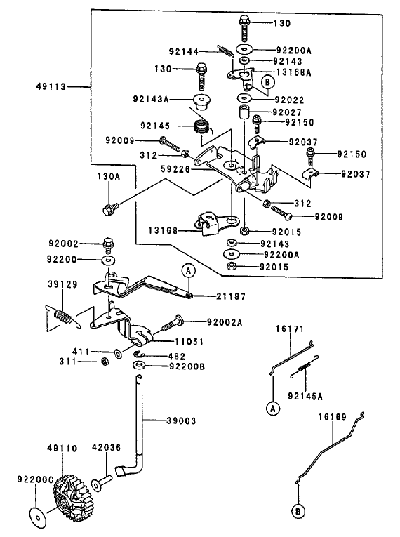 Control Equipment Assembly Diagram and Parts List for 74236 (220000001-220999999)(2002) Toro Lawn Mower