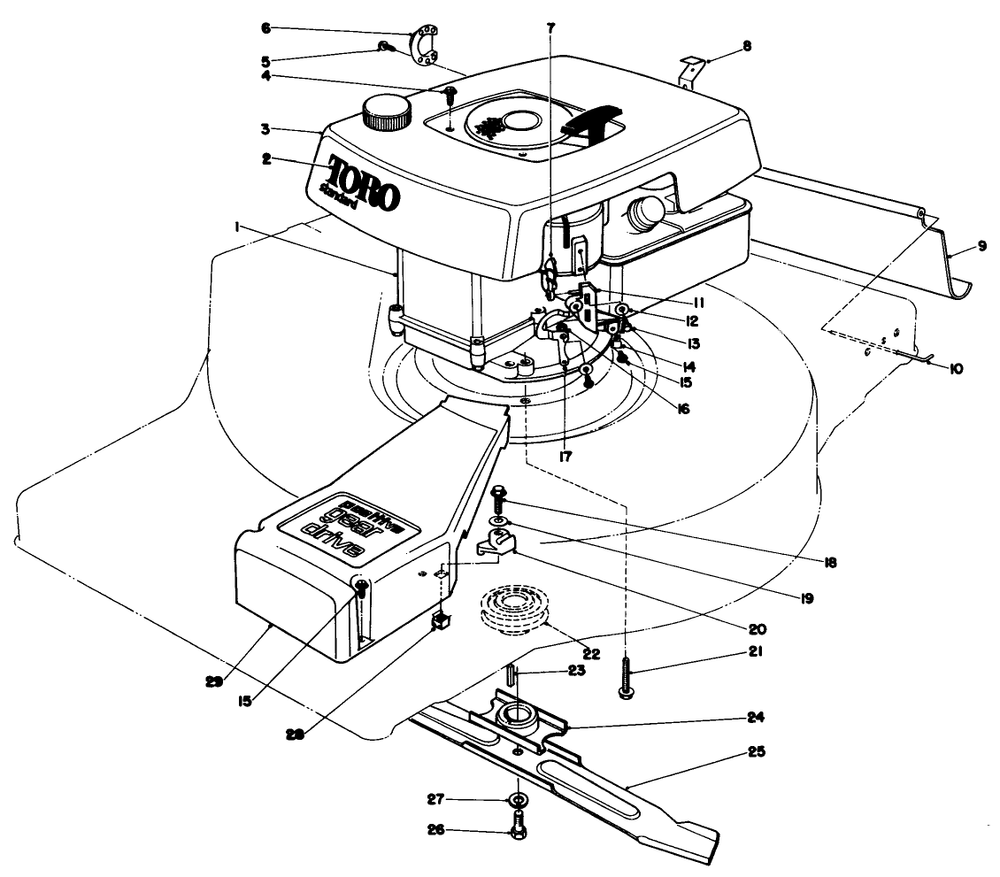 Engine Assembly-Model 16870 Diagram and Parts List for 16870 0000001 - 0999999 Toro Lawn Mower