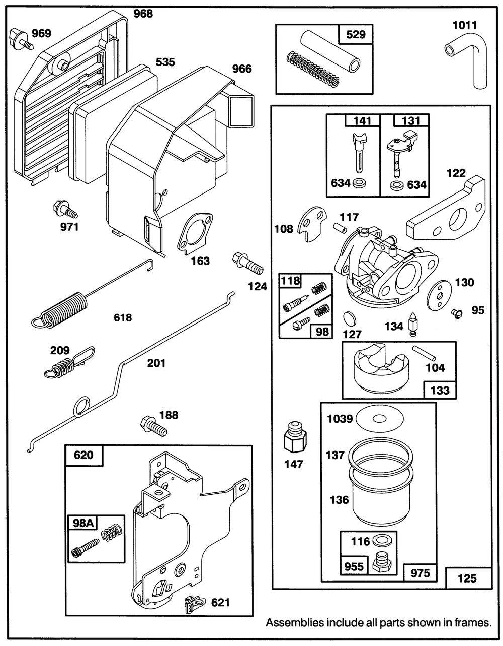 Engine Gts-150 Diagram and Parts List for 20439 49000001 - 49999999 Toro Lawn Mower