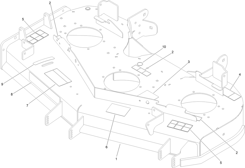 Deck Decal Assembly Diagram and Parts List for 74902TE 403138033-404319999 Toro Lawn Mower