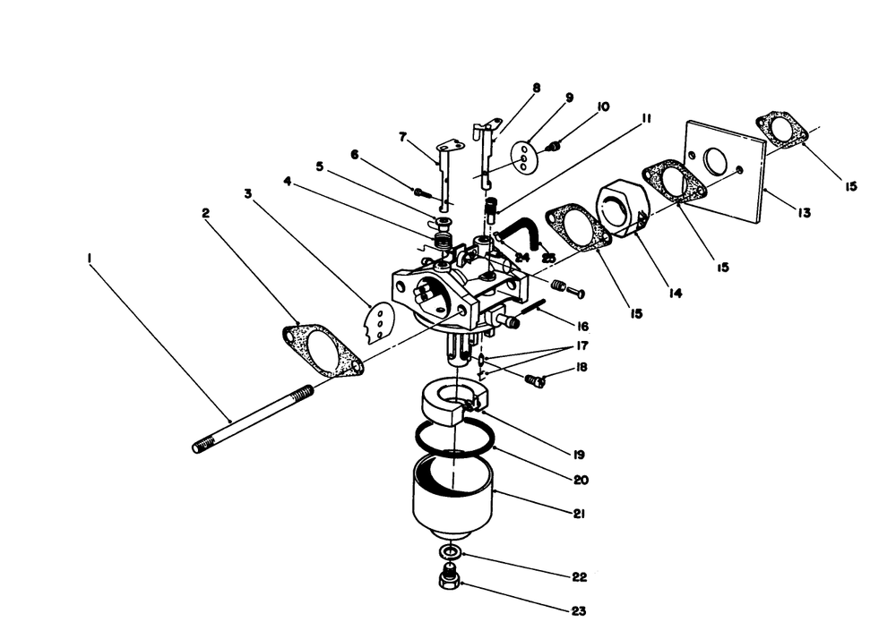 Carburetor Assembly (Engine No. 47pm1-2) Diagram and Parts List for 20106 2000001 - 2999999 Toro Lawn Mower