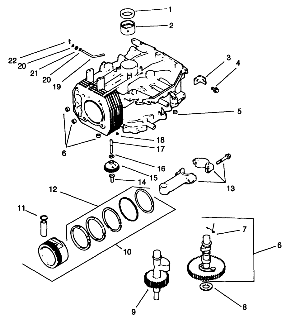 Crankcase-Engine Kohler Model No. Cv14 S1429 (Continued) Diagram and Parts List for 30185 10000001 - 19999999 Toro Lawn Tractor Accessories