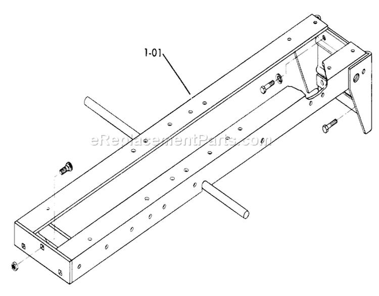 Frame Assembly Diagram and Parts List for 71-16K801 1977 Toro Lawn Tractor