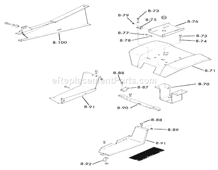 Page Q Diagram and Parts List for 71-16K801 1977 Toro Lawn Tractor