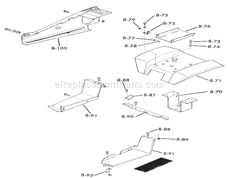 Page S Diagram and Parts List for 71-16KS01 1977 Toro Lawn Tractor